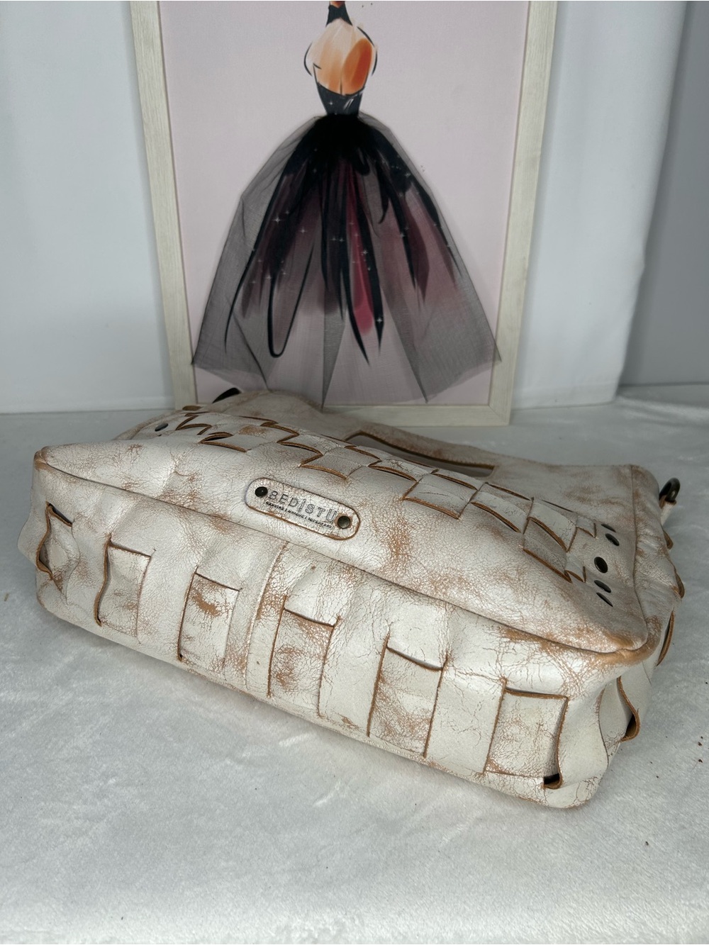 Bed Stu Orchid Woven Leather Satchel Handbag - Nectar Lux - Picture 8 of 10